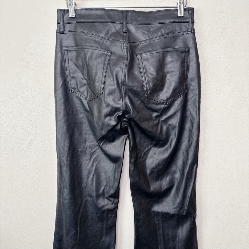 Gap Womens 29 High Rise Vegan Leather 70s Flare Pant - Picture 11 of 14